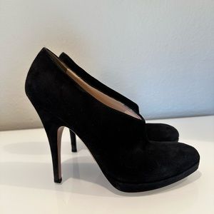 Prada Suede Pumps Ankle Booties black size 37